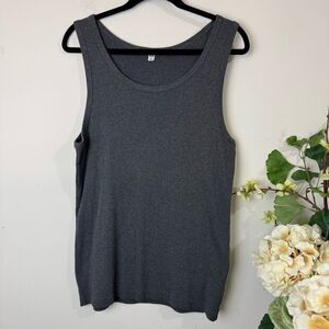 UNIQLO | Men’s Ribbed Tank | Medium | Charcoal